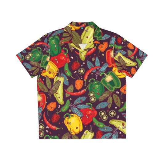 Spicy Hot Hawaiian Shirt with Vibrant Pepper Pattern