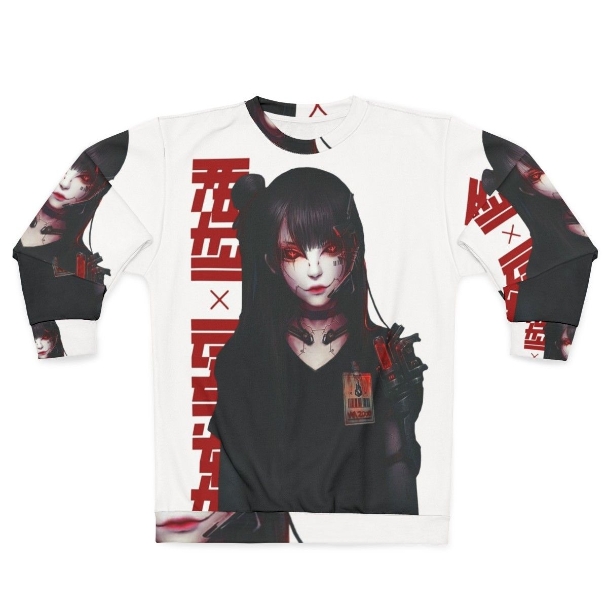 Cyborg girl vaporwave Japanese cyberpunk sweatshirt