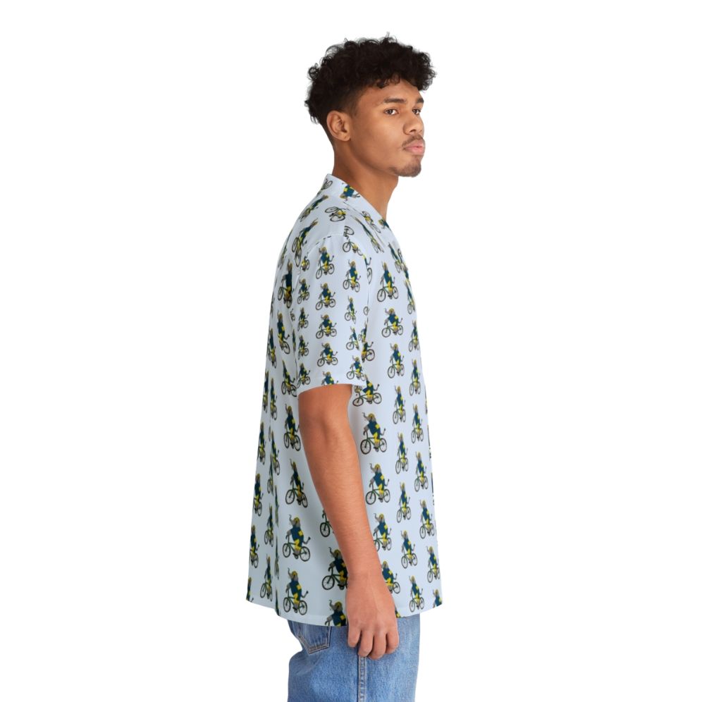 Elephant cycling Hawaiian shirt with bicycle and tropical design - People Pight