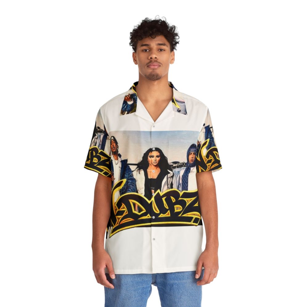 N Dubz Blue Hawaiian Shirt - People Front