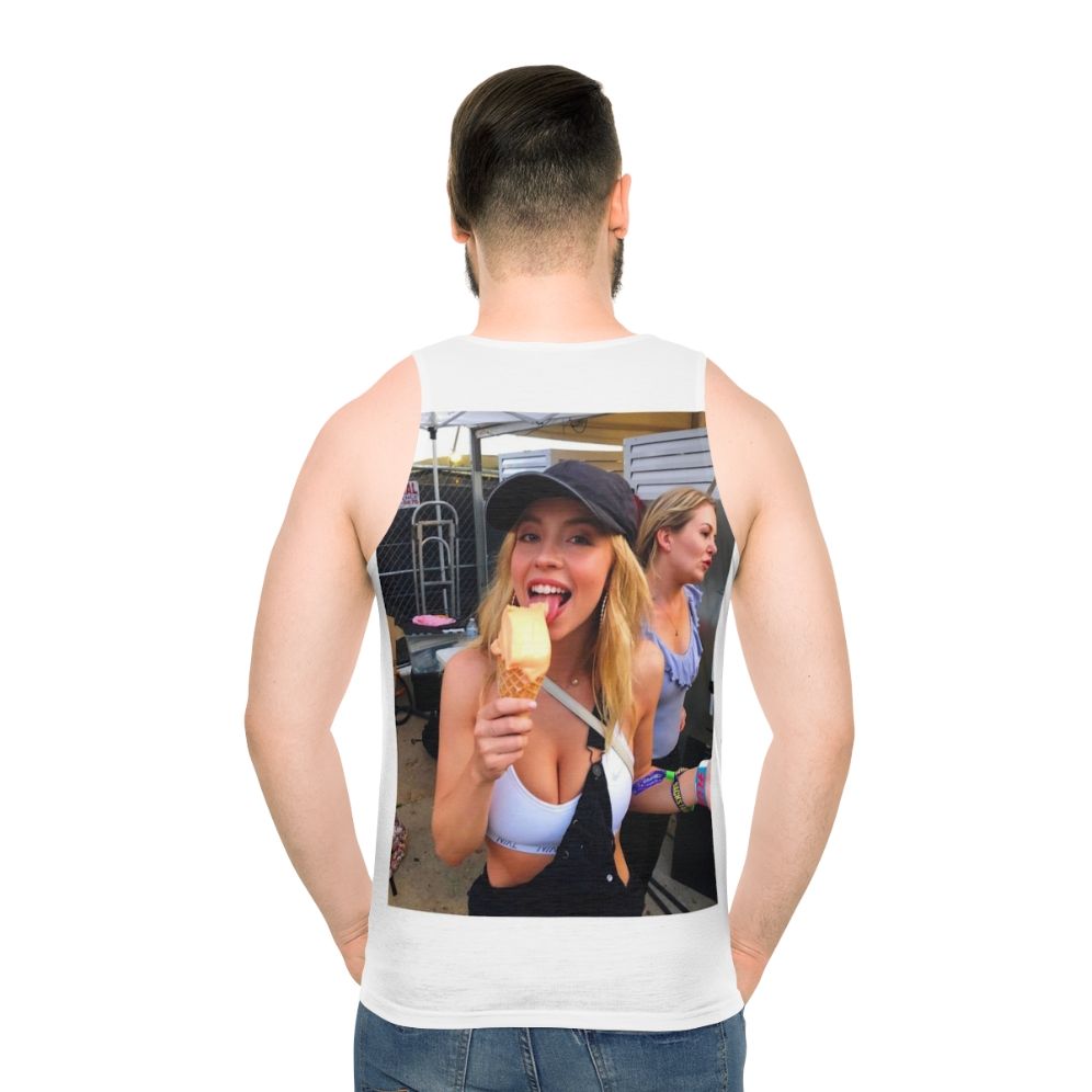 Sydney Sweeney Unisex Tank Top - men back