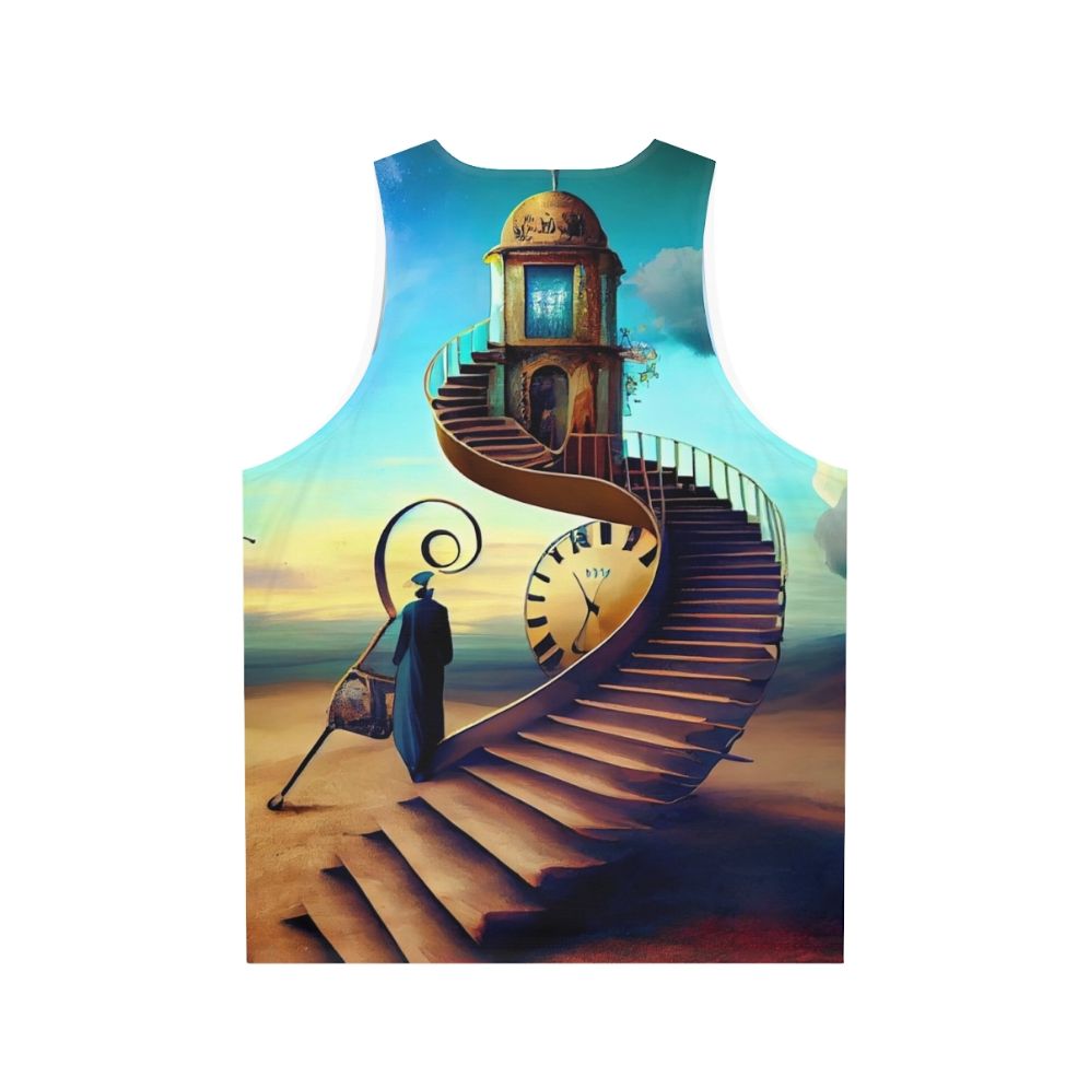 Unisex tank top featuring surrealist art by Salvador Dali - Back