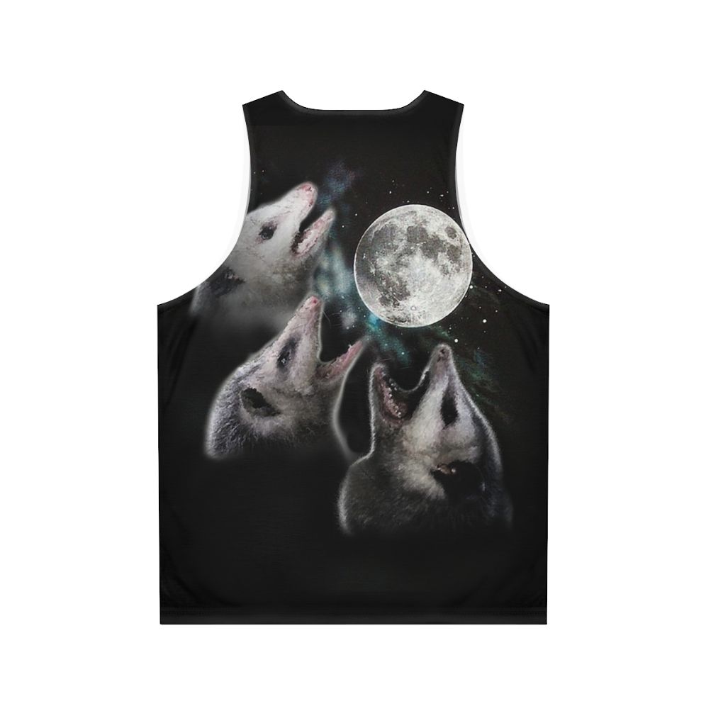 Unisex opossum moon triple moon tank top - Back