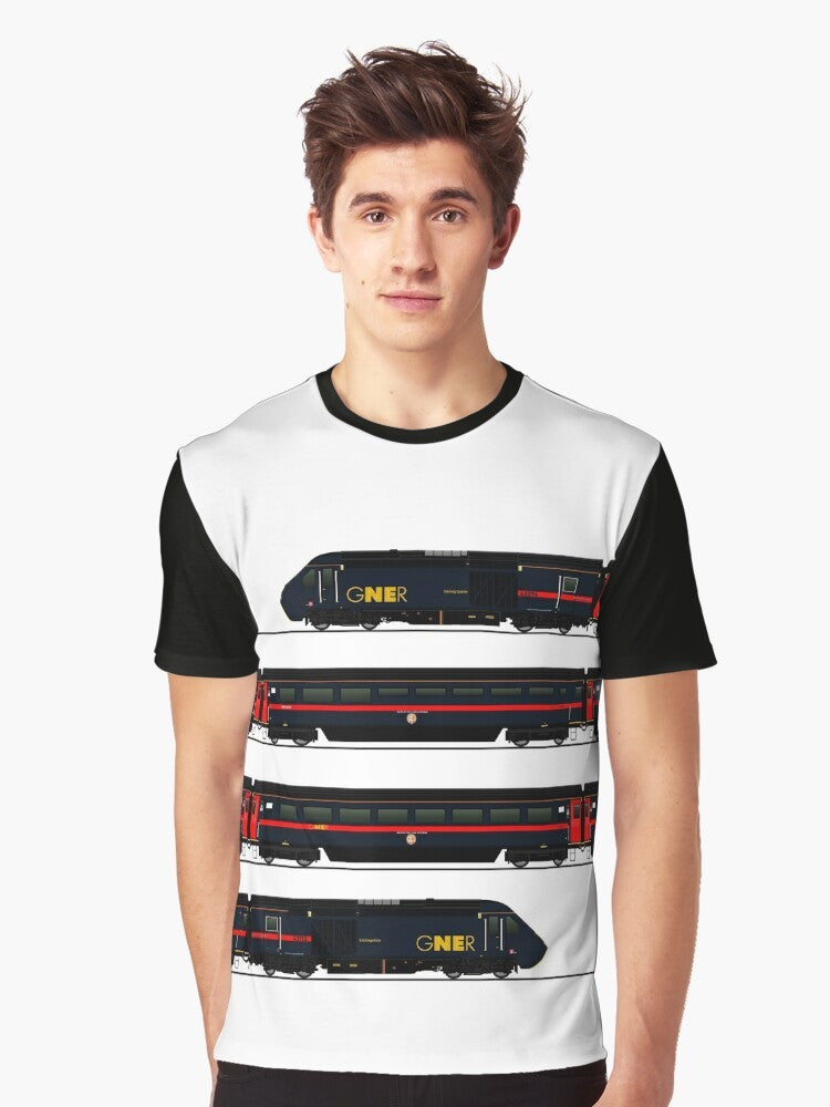 GNER HST Class 43 Locomotive graphic printed on a t-shirt - Men