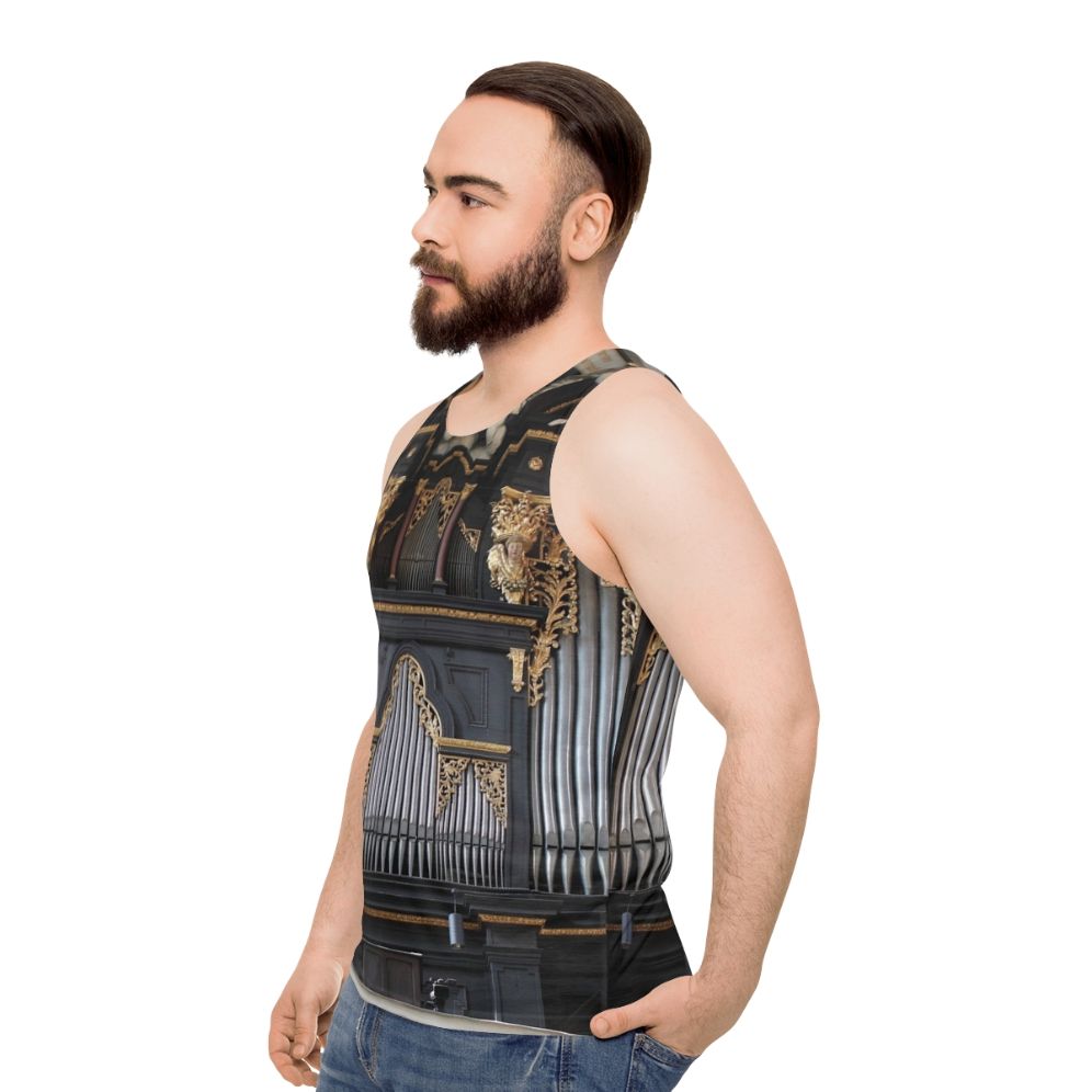 Unisex tank top featuring the main pipe organ of St. Emmeram Church in Regensburg, Germany - men side