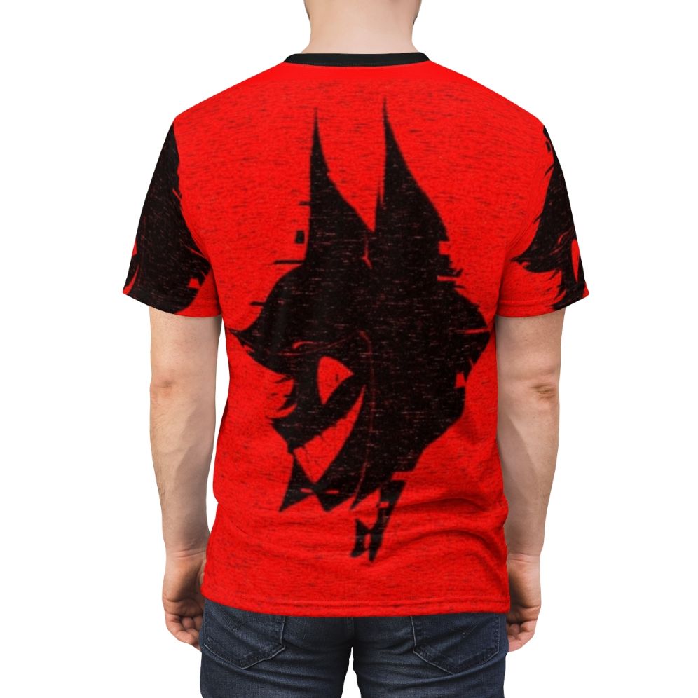 Hazbin Hotel Alastor Themed AOP T-shirt Design - men back