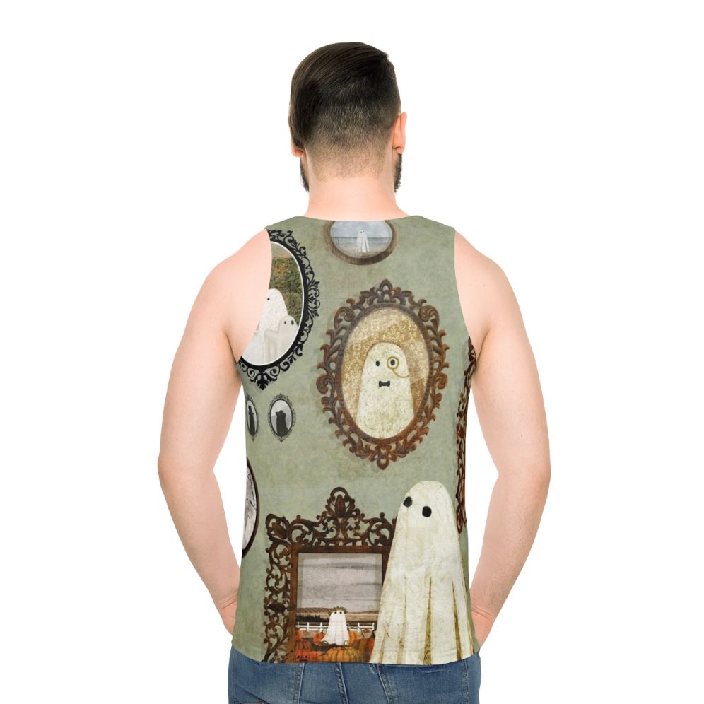 Vintage ghost portrait gallery unisex tank top - men back