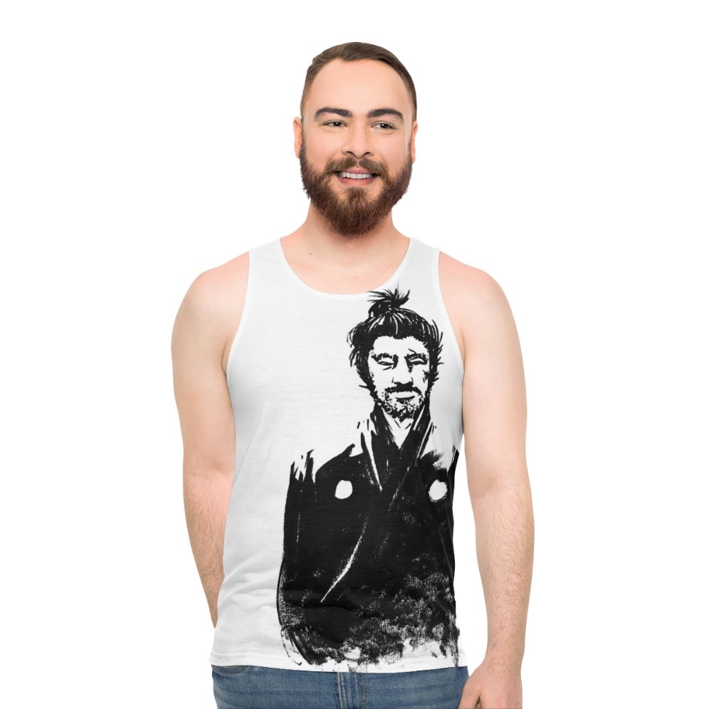 Yojimbo Unisex Tank Top Featuring Iconic Samurai Character - men