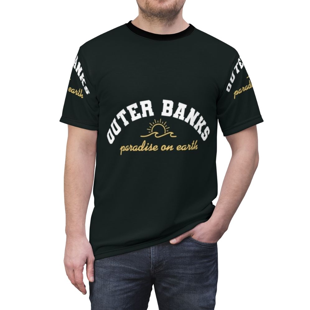 Coastal Paradise T-Shirt with Outer Banks Inspired Graphic - men front