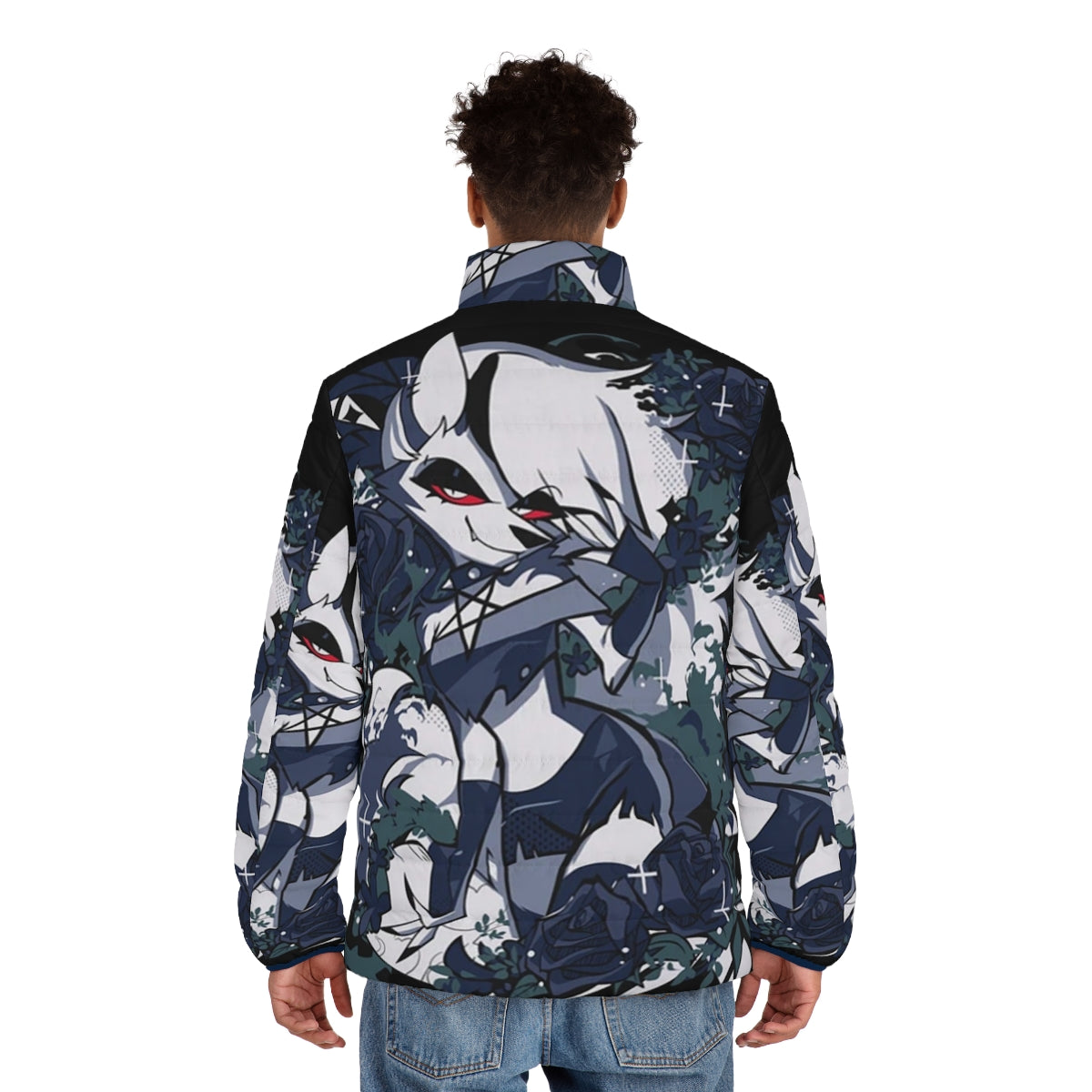 Helluva Boss Loona Puffer Jacket - Anime Inspired Outerwear - men back