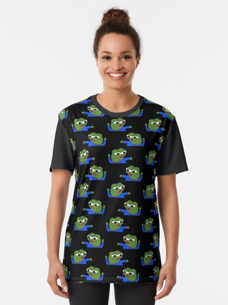 Pepo the Frog Dancing Graphic T-Shirt - Women