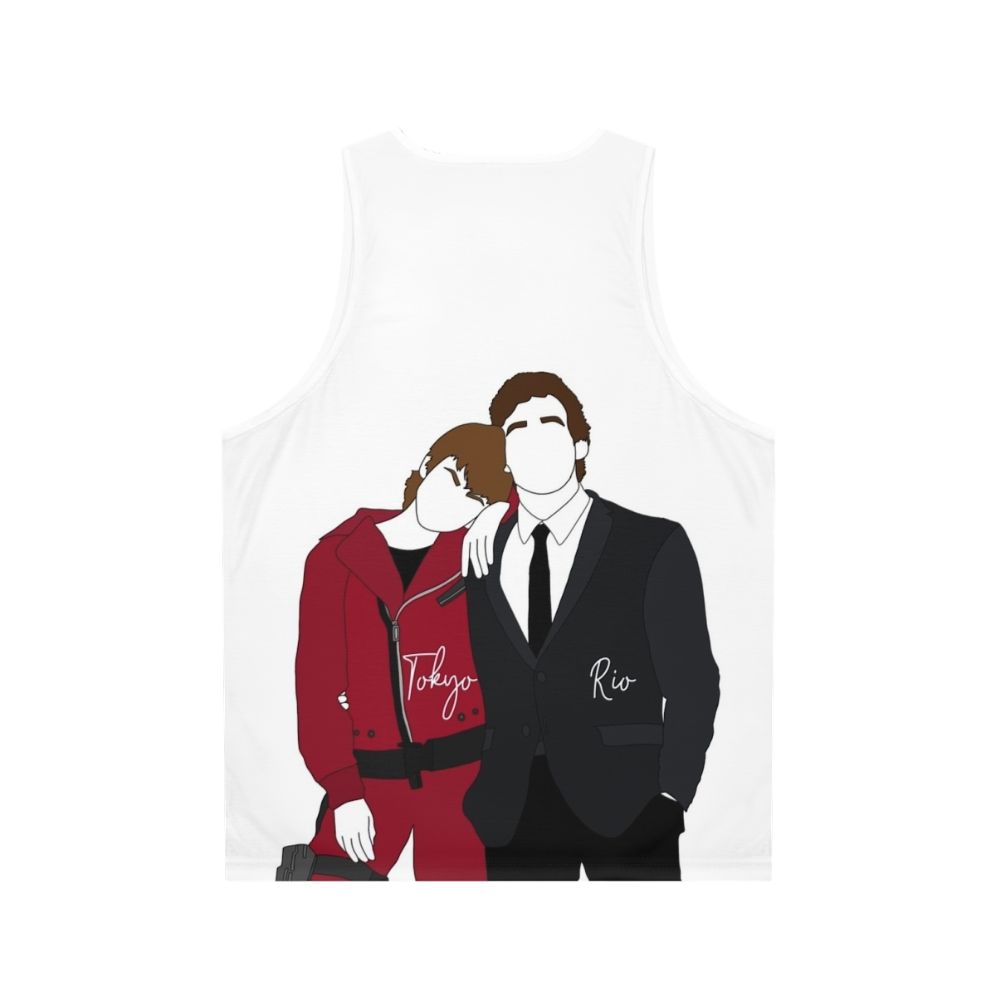 Money Heist Tokyo and Rio Unisex Tank Top - Back