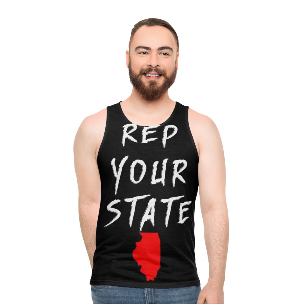 Unisex Illinois State Pride Tank Top - men