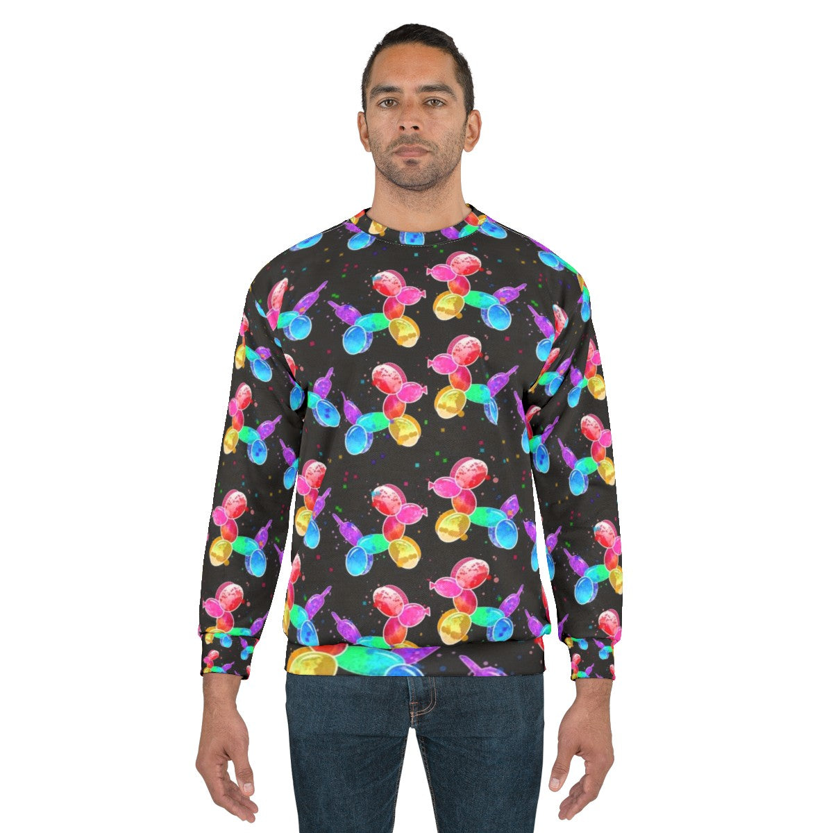 Watercolor balloon dogs sweatshirt - men