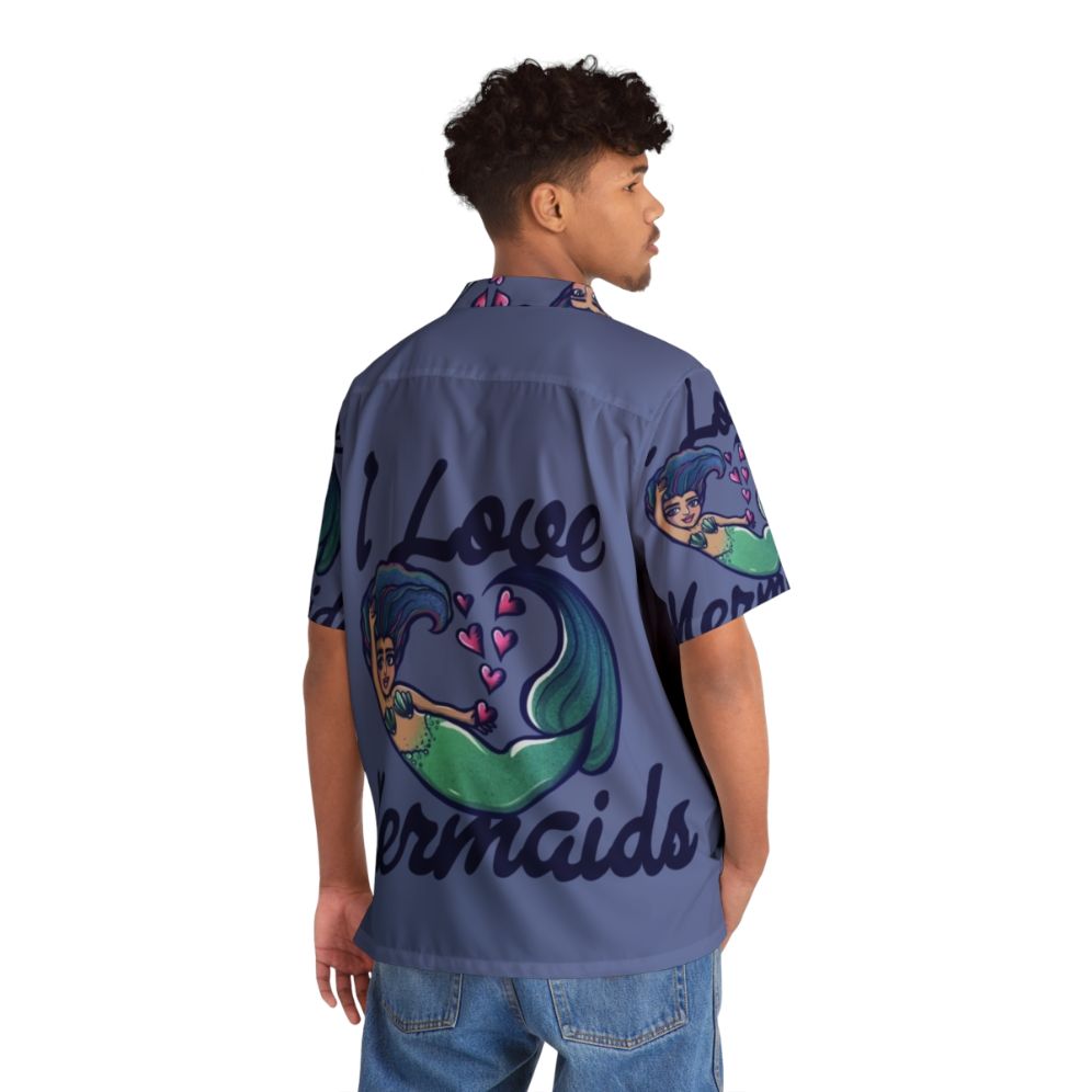 Mermaid Hawaiian Shirt with Enchanting Ocean Creatures - People Back