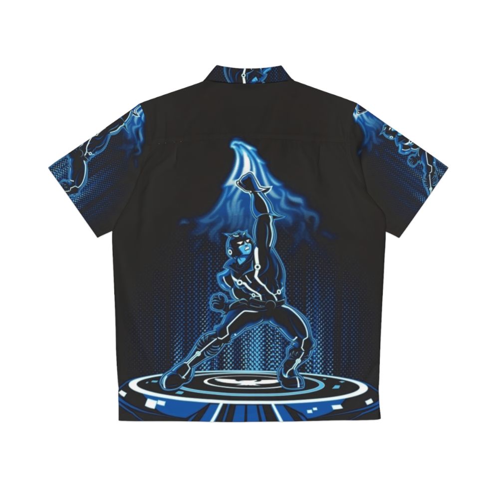 Faltron Hawaiian Shirt with Tron Legacy Inspired Design - Back