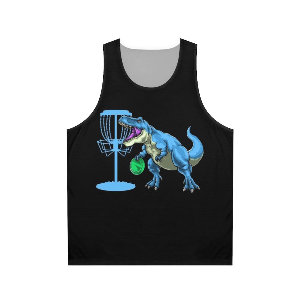 Disc Golf Dinosaur Unisex Tank Top