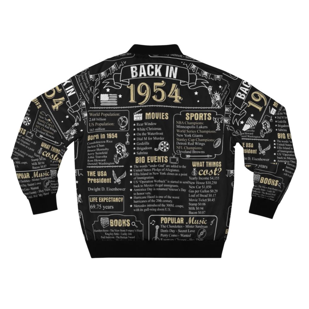 1954 Vintage Bomber Jacket for 68th Birthday - Back