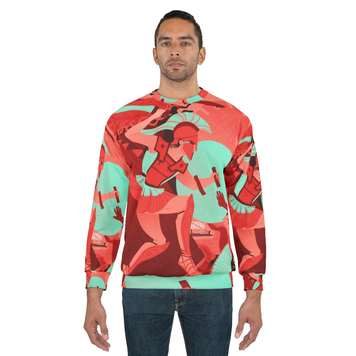 The Iliad Sweatshirt - Featuring Iconic Characters from Homer's Epic Poem - men