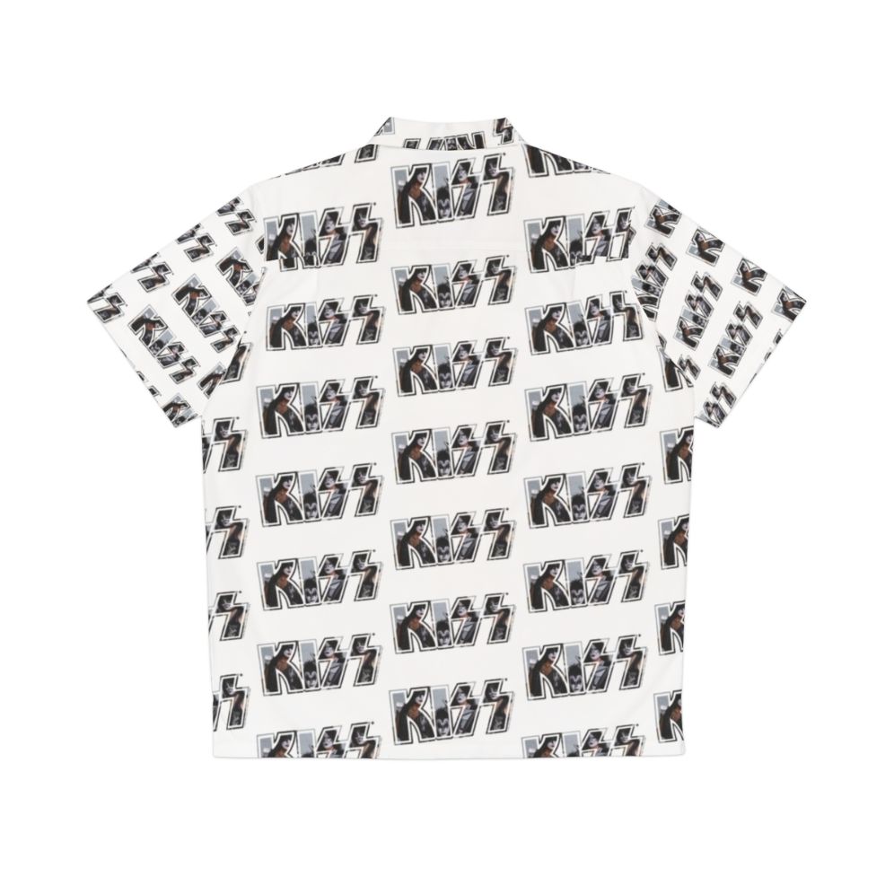 Kiss The Band Logo Hawaiian Shirt - Back