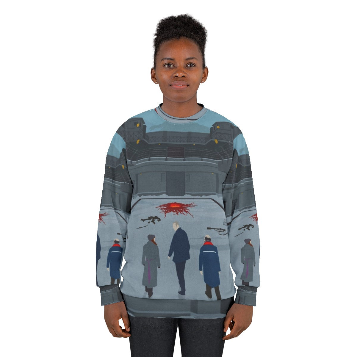 Stranger Things Fan Art Graphic Print Sweatshirt - women