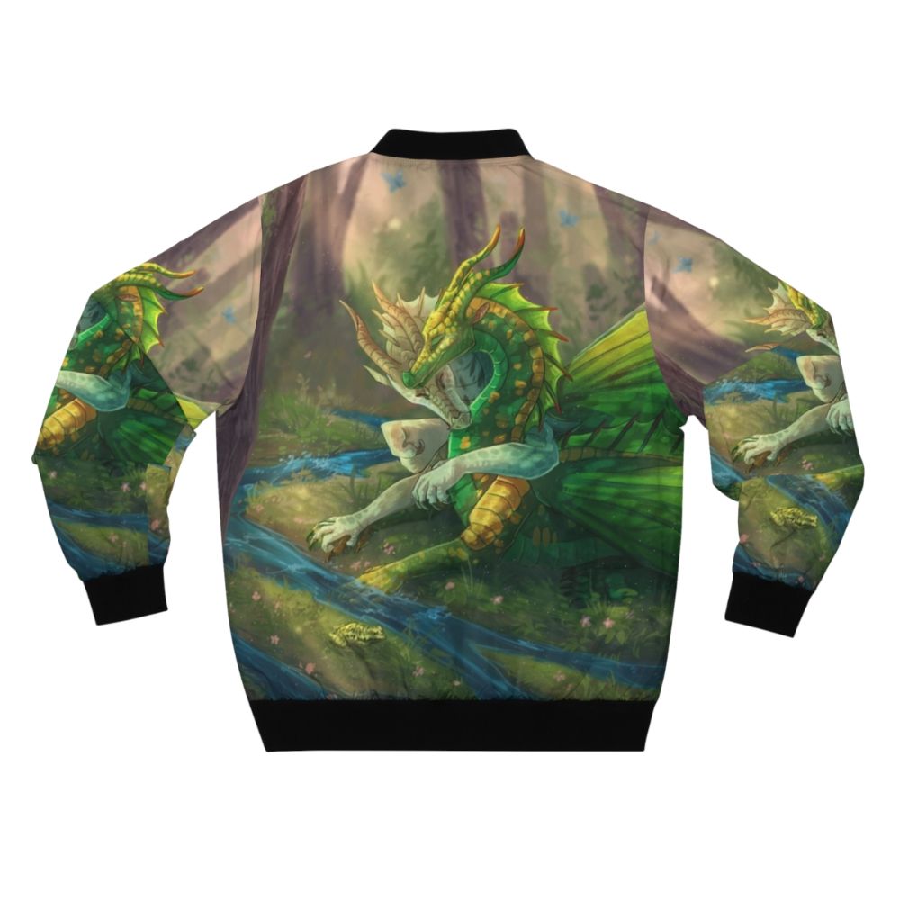 Wings of Fire Sundew and Willow Leafwing Bomber Jacket with fantasy dragon design - Back