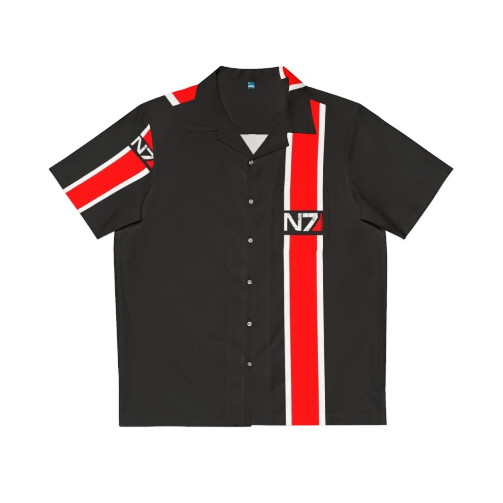 Mass Effect N7 Red Hawaiian Shirt