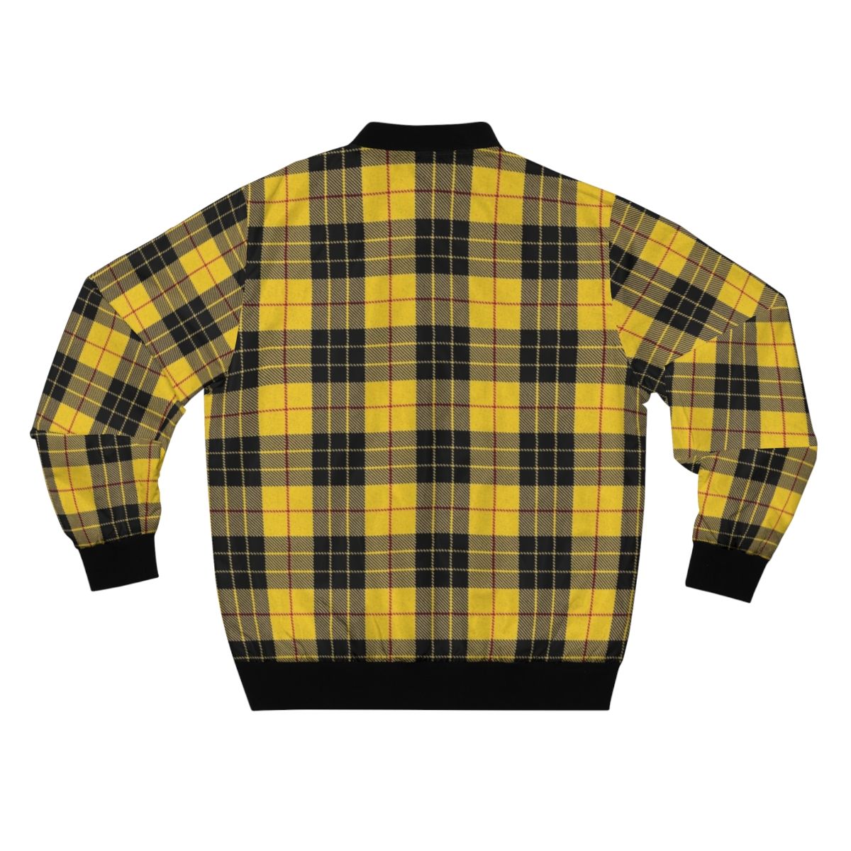 Macleod tartan bomber jacket, Scottish clan tartan pattern - Back