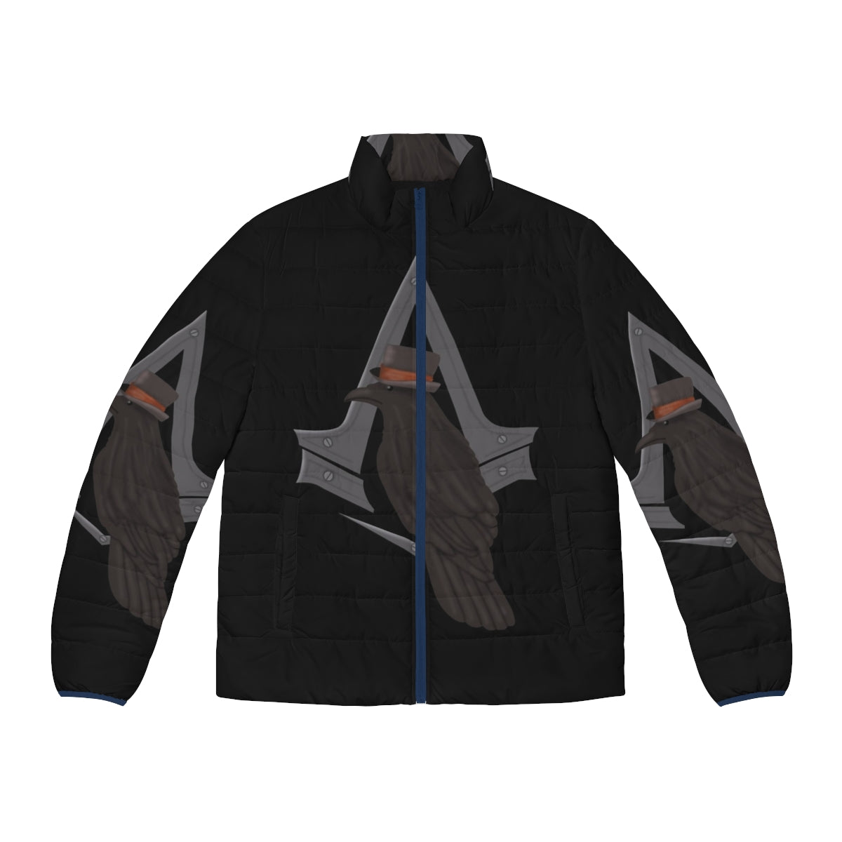 Assassin's Creed Syndicate Puffer Jacket featuring the iconic Rooks symbol