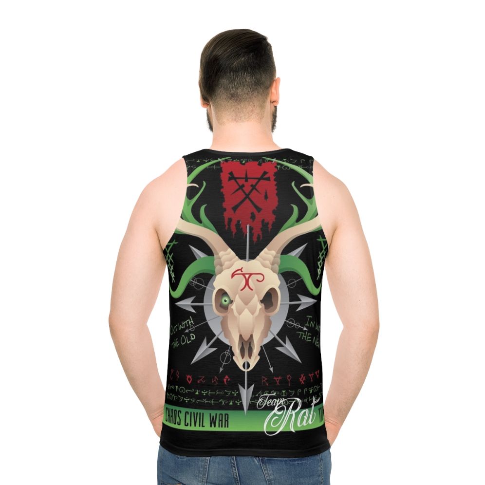 Chaos War Horned Rat Skaven Team Unisex Tank Top - men back