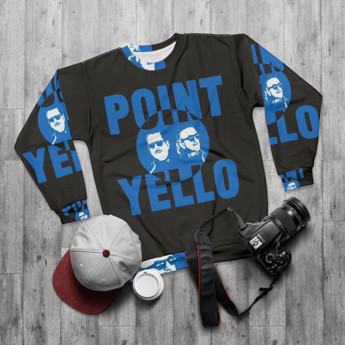 Point Music Sweatshirt - Graphic Tee for Music Fans - flat lay