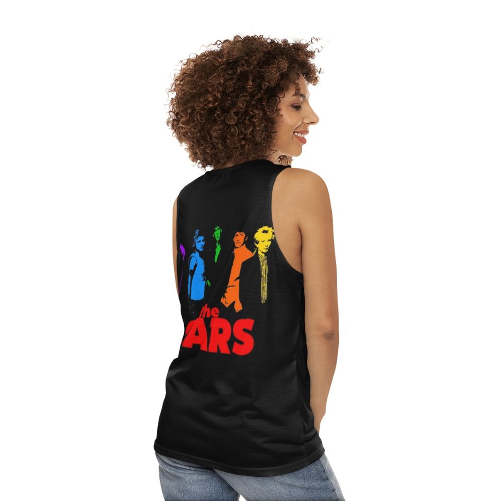 The Cars in Color Unisex 80s Music Tank Top - women back