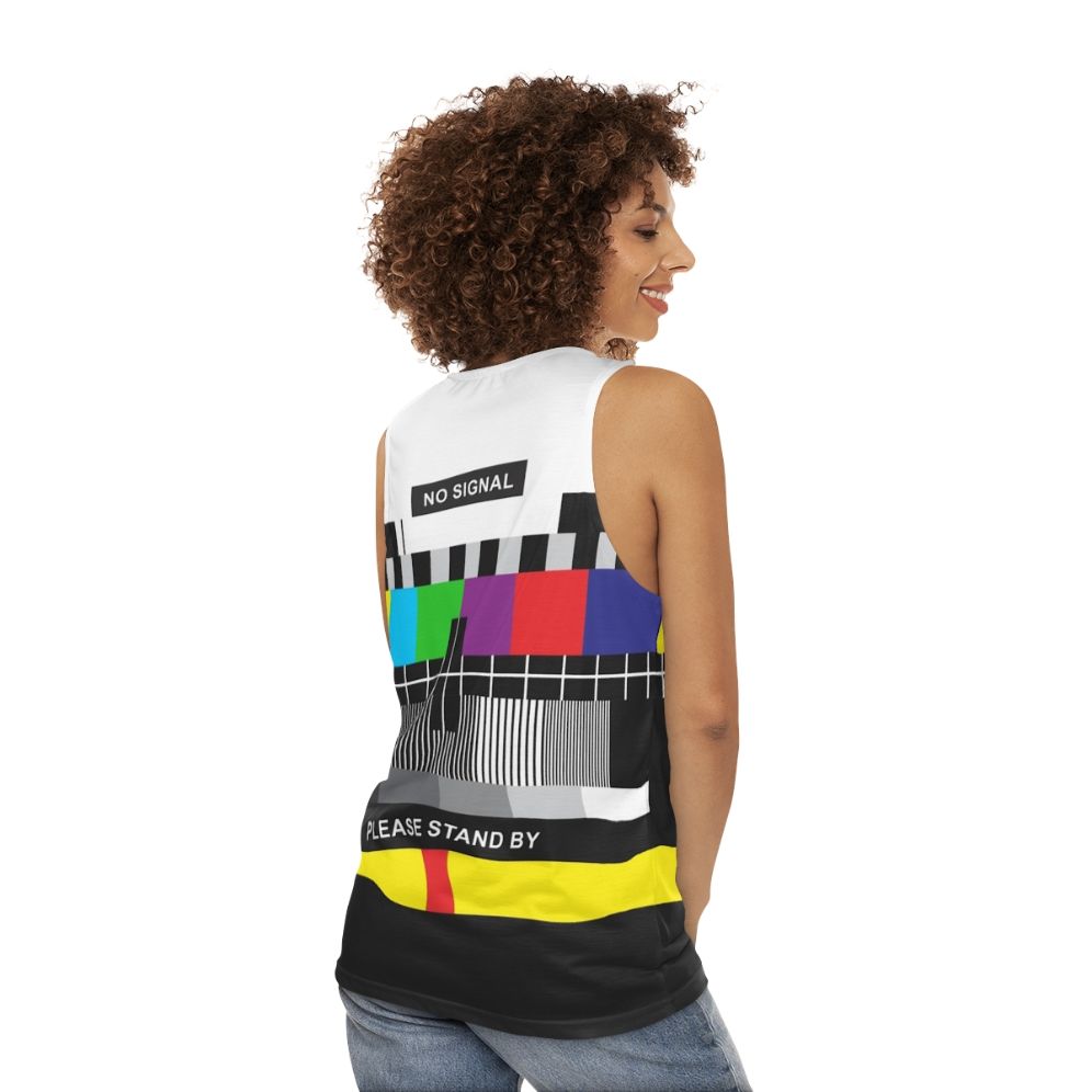 Retro TV No Signal Unisex Tank Top - women back