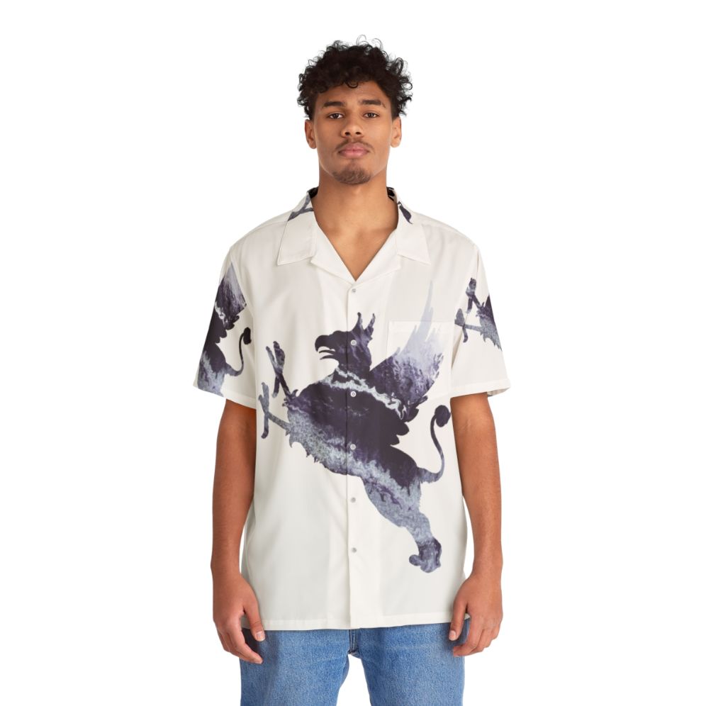 Gryphon Hawaiian Shirt with Colorful Abstract Art - People Front