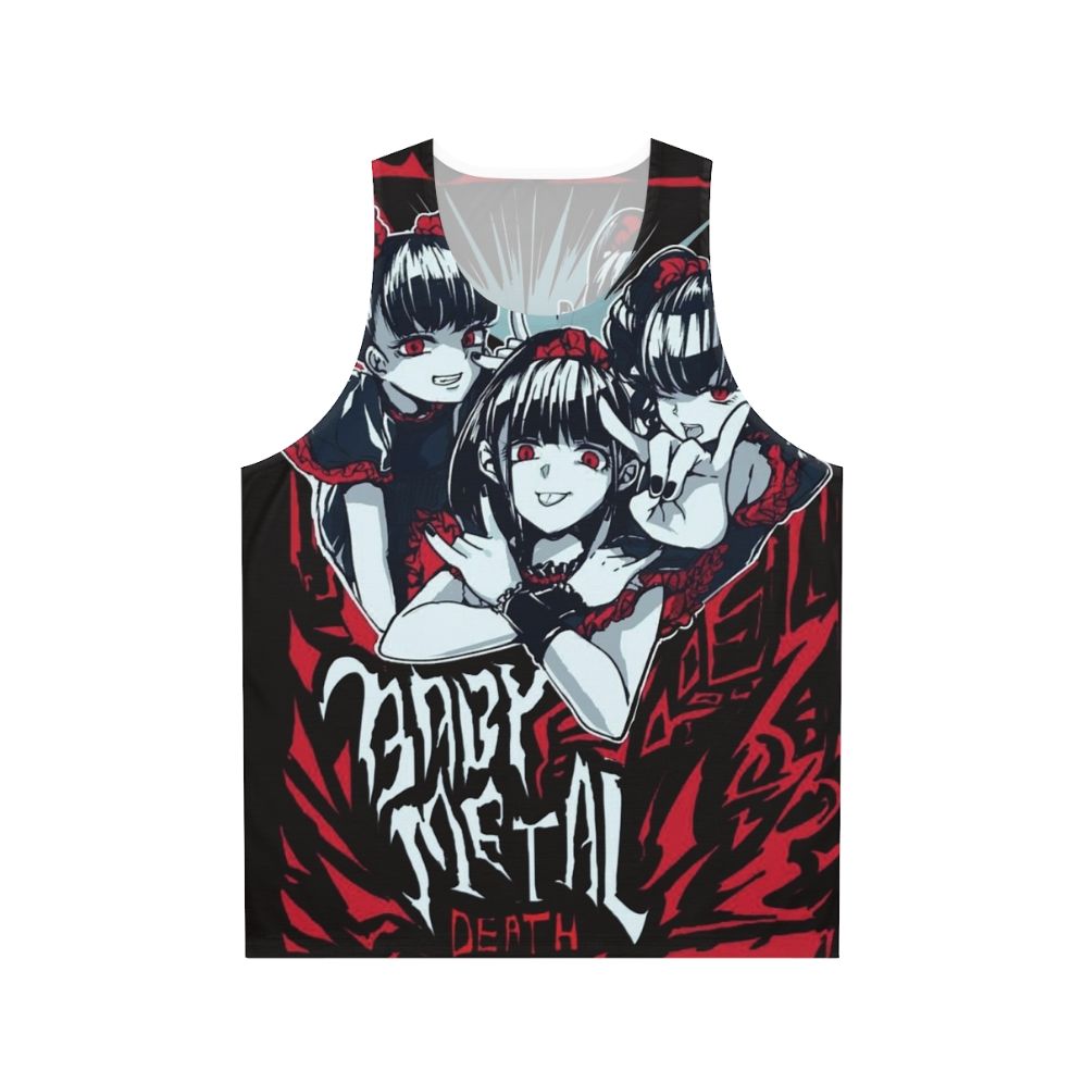 Babymetal inspired unisex tank top featuring kawaii anime and heavy metal graphic