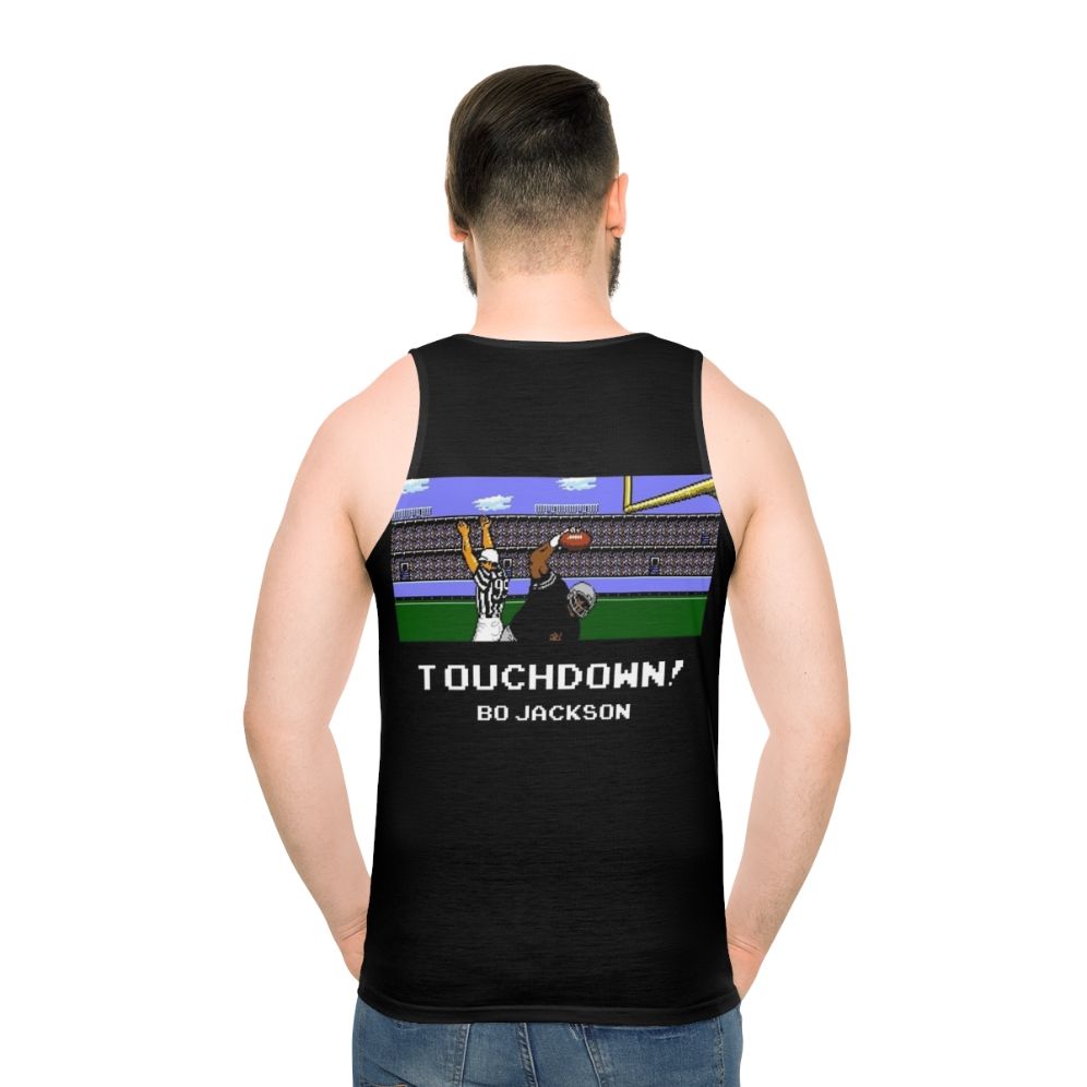 Touchdown Bo Retro 8-Bit Oakland Raiders Unisex Tank Top - men back