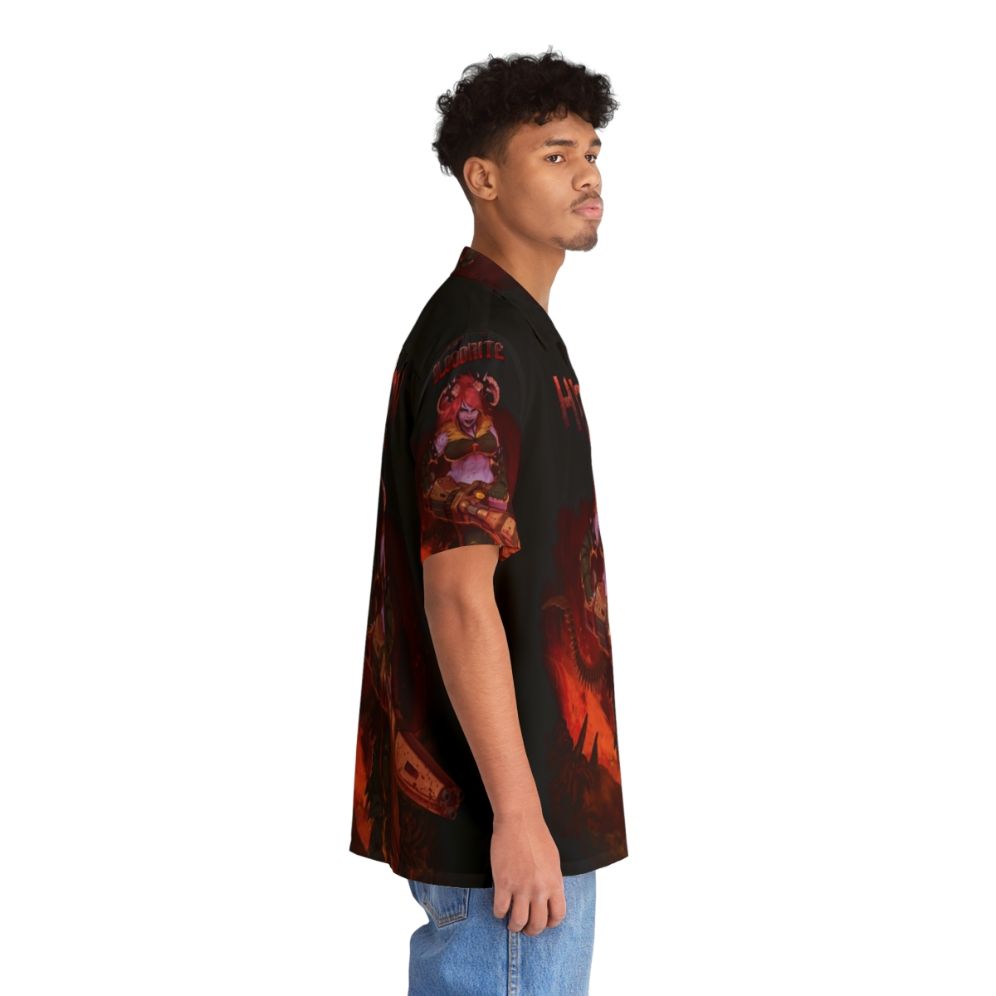 Retro Hedon Bloodrite Hawaiian Shirt - Fantasy Video Game Character Clothing - People Pight