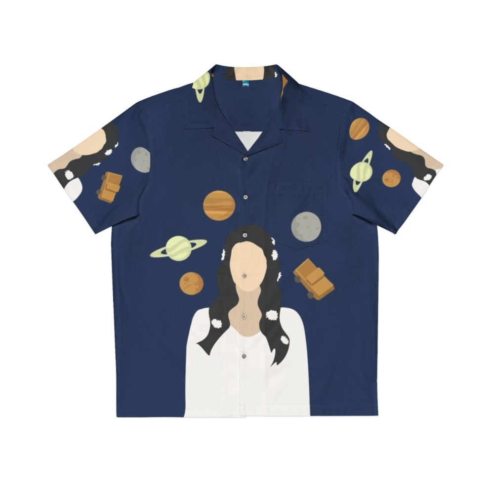 Lana Del Rey Hawaiian Shirt with Galaxy and Space Motif