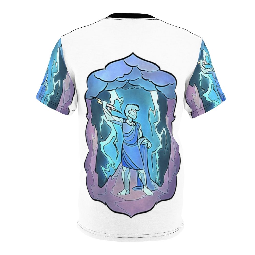 Stained glass-inspired t-shirt featuring the Greek god Zeus - Back