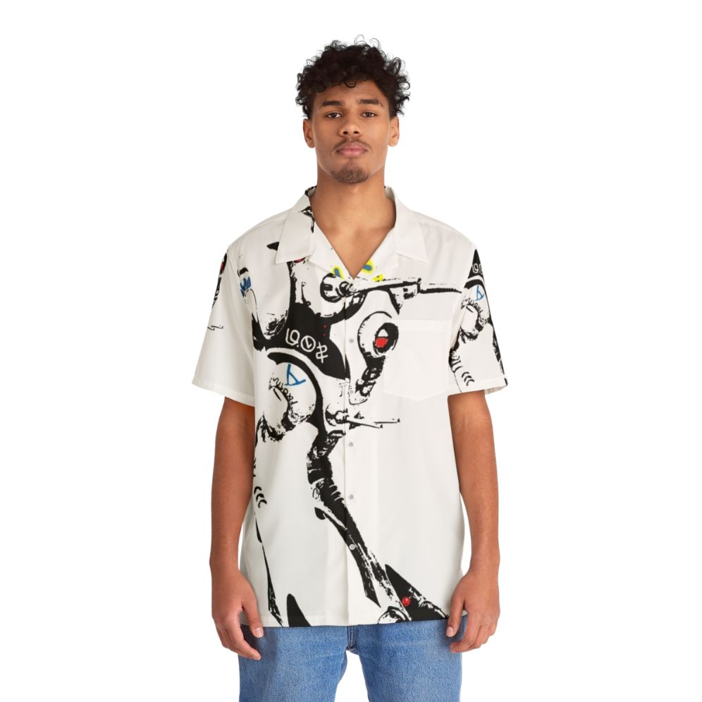 Zentraedi Battle Pod Hawaiian Shirt with Mecha Anime and Robotech Inspired Design - People Front