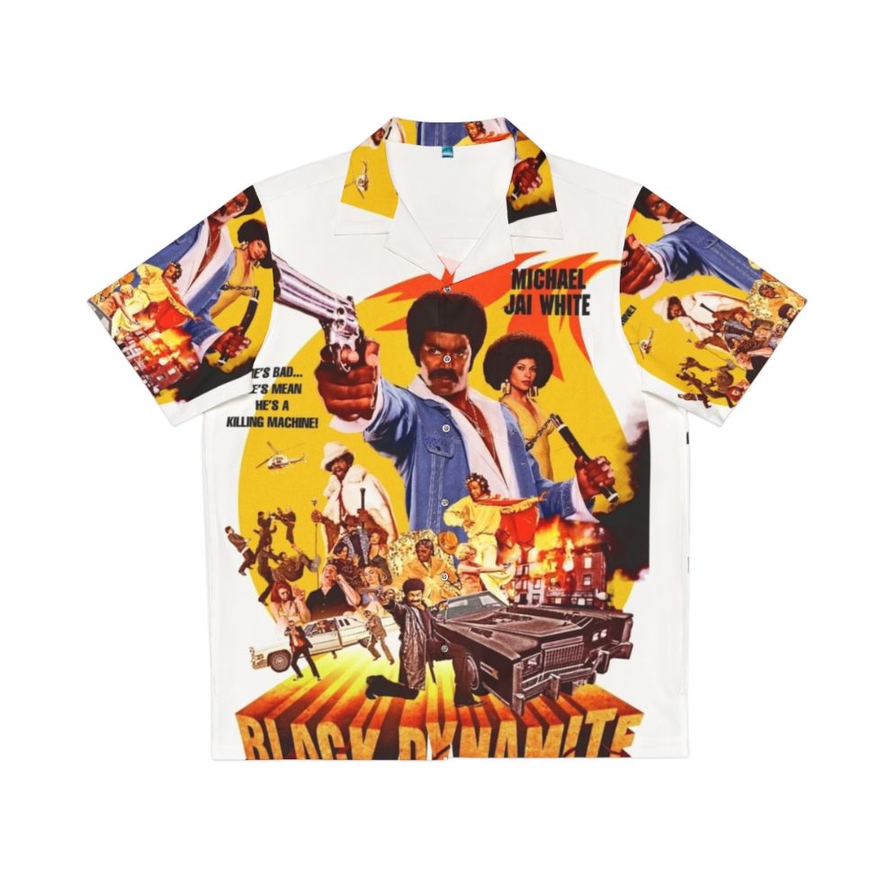 Black Dynamite Hawaiian Shirt with Tropical Print