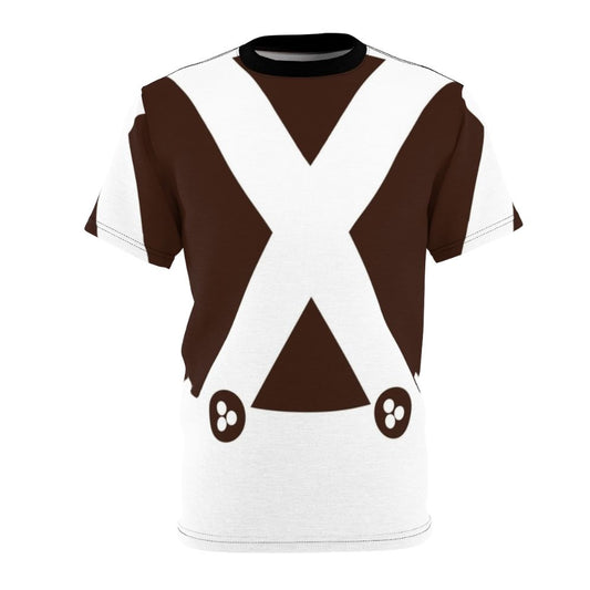 Retro Oompa Loompa inspired chocolate factory graphic t-shirt