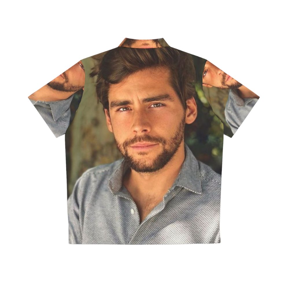 Alvaro Soler wearing a colorful Hawaiian shirt - Back