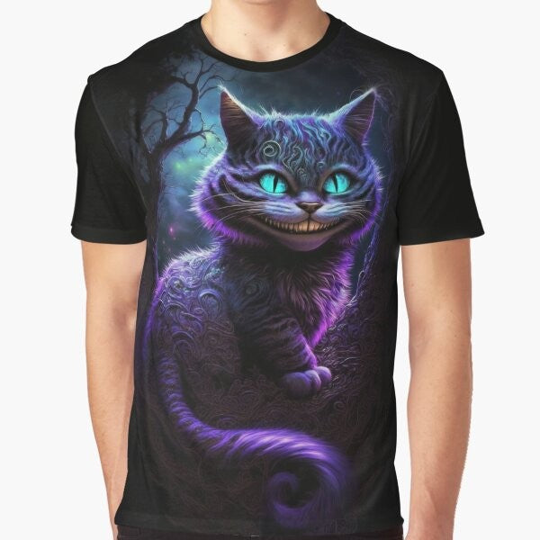 Cheshire Cat Abstract Graphic T-Shirt