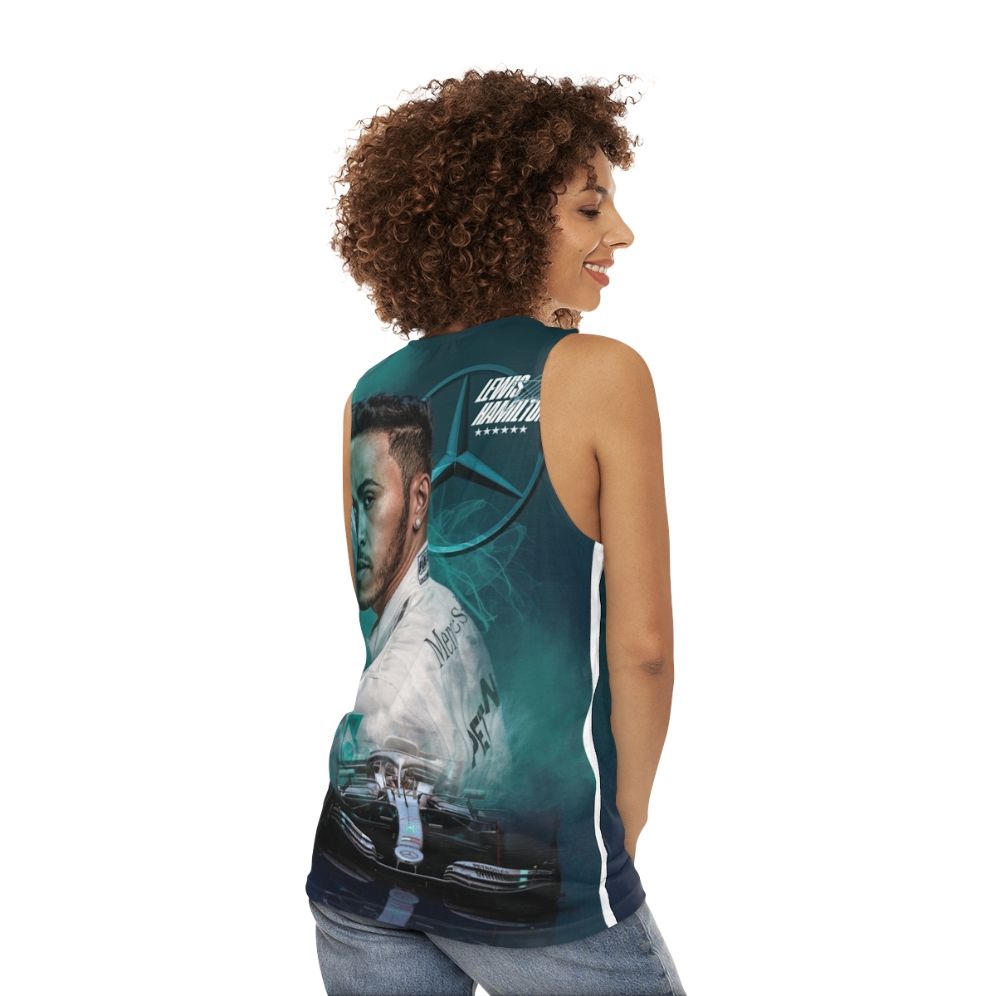 Lewis Hamilton Formula 1 World Champion Unisex Tank Top - women back