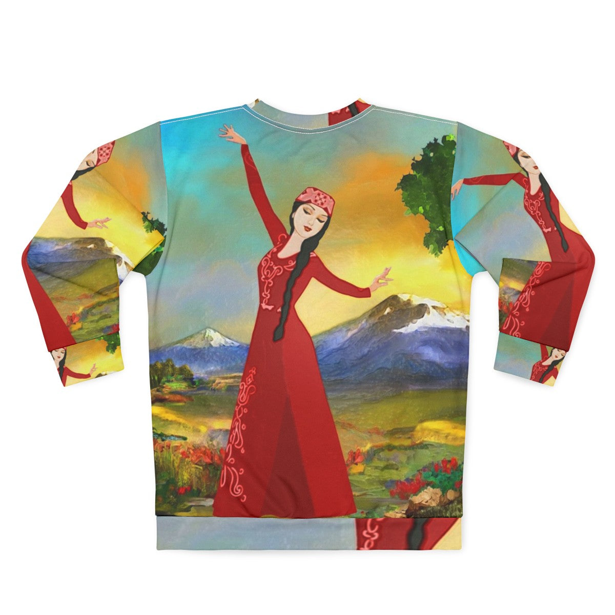 Armenian dancer sweatshirt featuring the iconic Masis Ararat mountain - Back