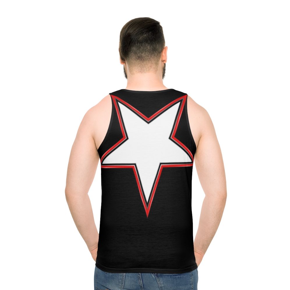 Inverted five-pointed star unisex tank top - men back