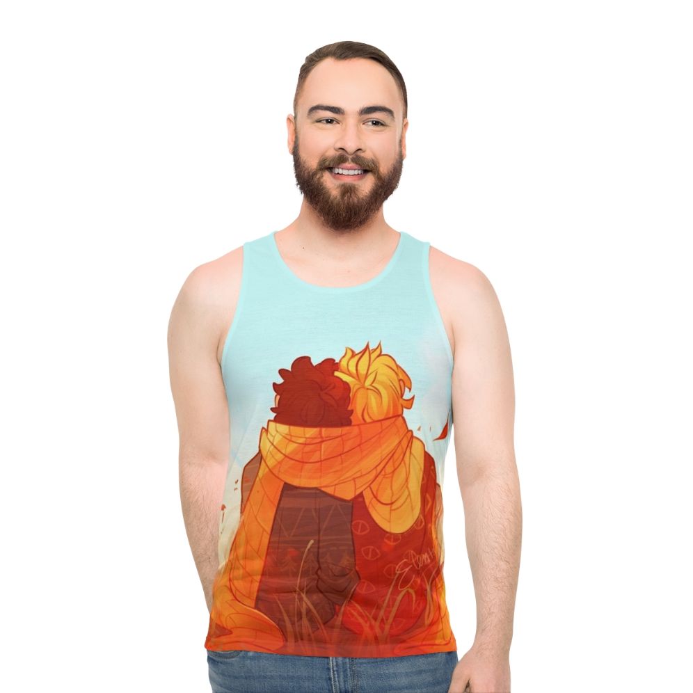 Unisex graphic tank top for fall fashion - men