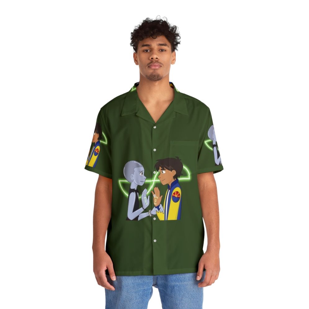 Infinity Train inspired Hawaiian Shirt featuring the Mirror Tulip design - People Front