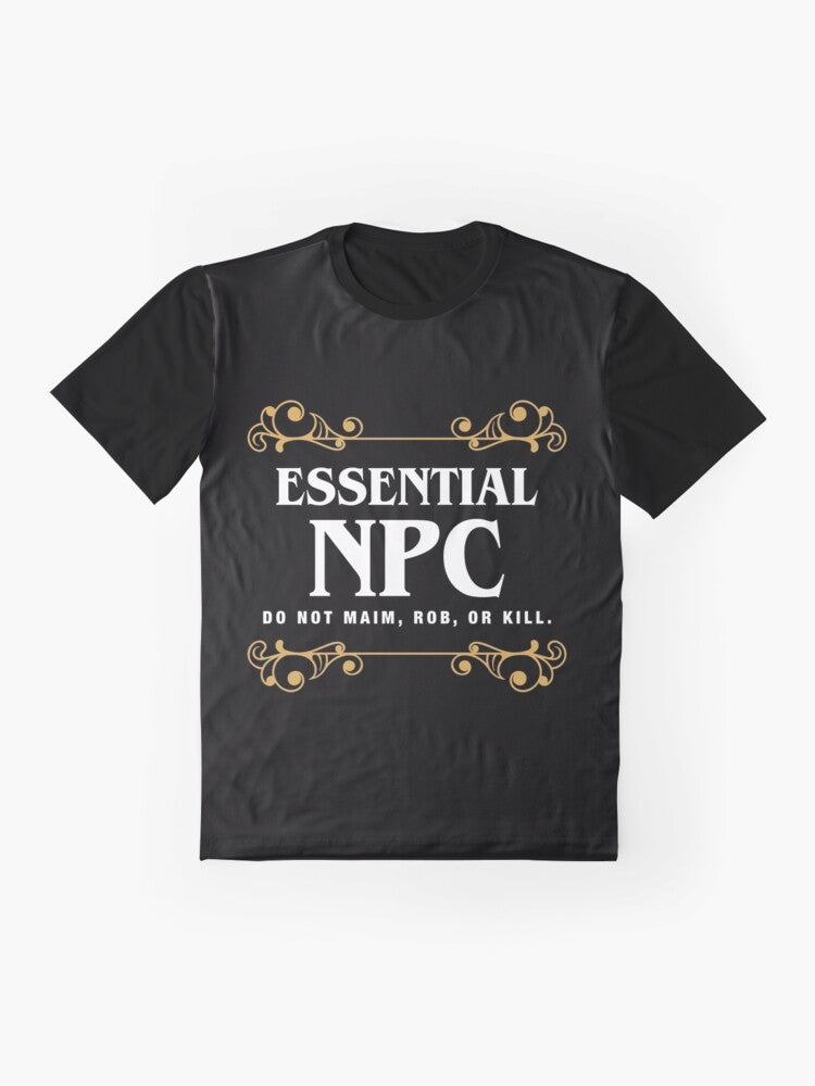 Dungeons & Dragons NPC Non-Playable Character Gaming Graphic T-Shirt - Flat lay